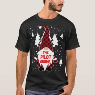 Der Pilot Gnome passt Familie Weihnachten Pajama-R T-Shirt