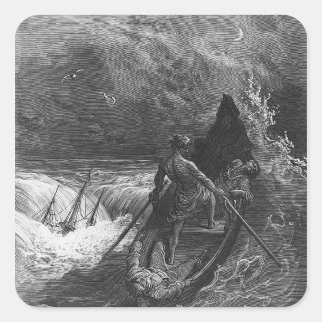 Der Pilot leidet Quadratischer Aufkleber (Vorderseite)