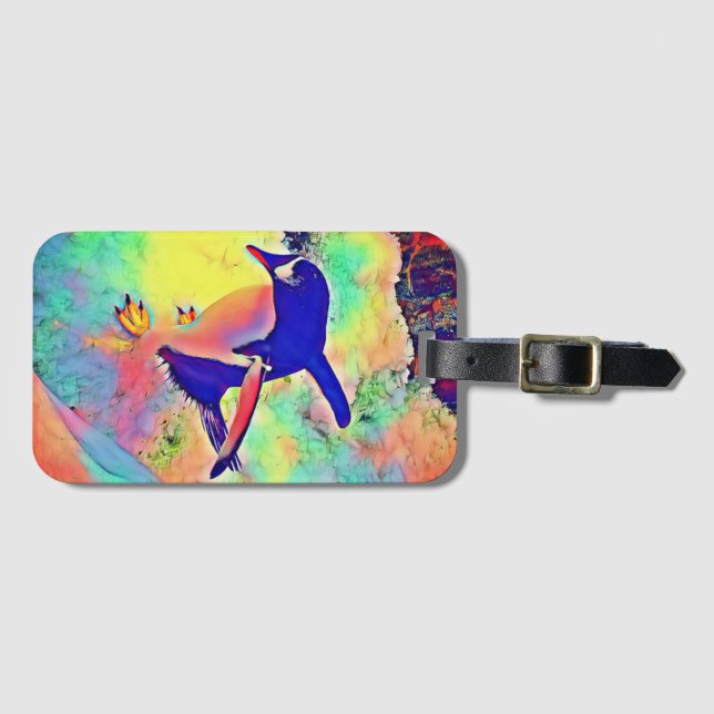 Der Pinguin Gepäckanhänger (Vorderseite (Horizontal))