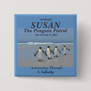 Der Pinguin-Patrouillen-Namensschild Button