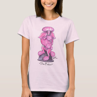 Der Pinker Brustkrebs-Pudel-T - Shirt