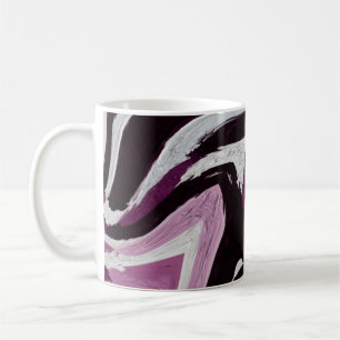 Der Pinselstrich Grafik abstrakt Hintergrund. Kuns Kaffeetasse