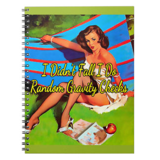 Der Pinup fällt aus dem Hammock von Gil Elvgren au Notizblock