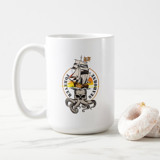 Der Pirat Seaborne | Klassische Tasse 15# (Mit Donut)