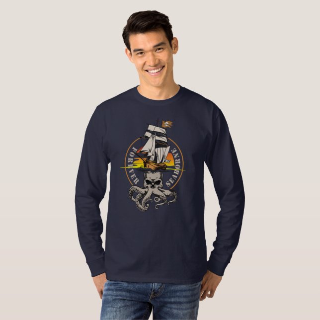 Der Pirat Seaborne | Langschläfer T-Shirt (Vorne ganz)