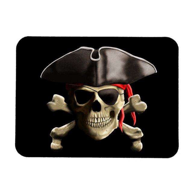 Der Piratenflagge Pirate Skull Magnet (Horizontal)