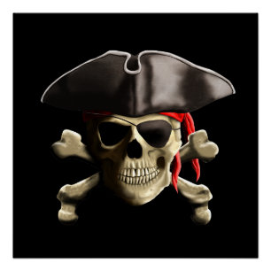 Der Piratenflagge Pirate Skull Poster