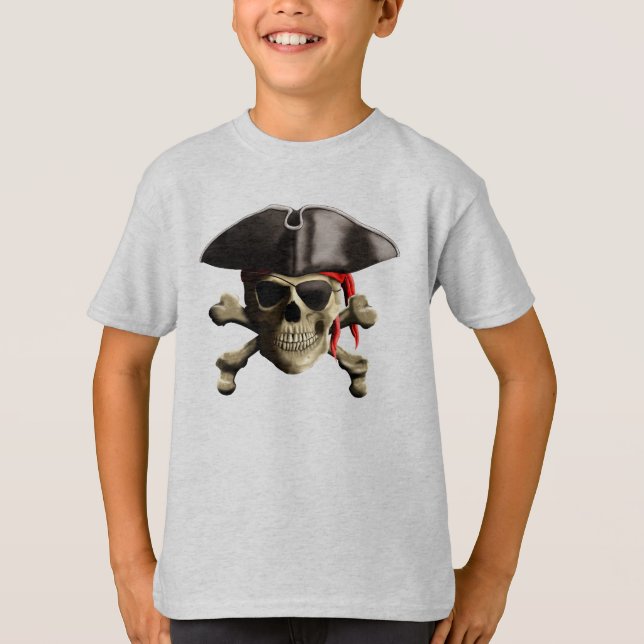 Der Piratenflagge Pirate Skull T-Shirt (Vorderseite)