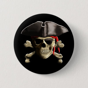 Der Piratenflagge-Piraten-Schädel Button