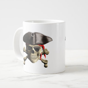 Der Piratenflagge-Piraten-Schädel Jumbo-Tasse