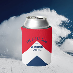Der Piste Club Red White Navy Winterski Dosenkühler