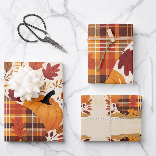 Der Plaid Turkey Waltz Geschenkpapier Set (Vorderseite)