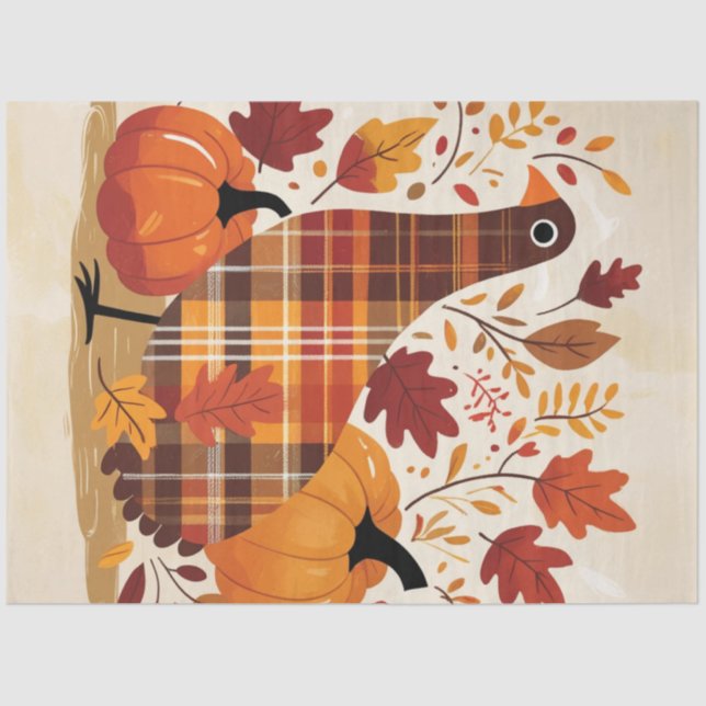 Der Plaid Turkey Waltz Seidenpapier (Vorderseite)