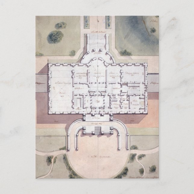Der Plan des Präsidenten des Weißen Hauses Washing Postkarte (Vorderseite)