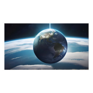 Der Planet Erde aus dem All Fotodruck