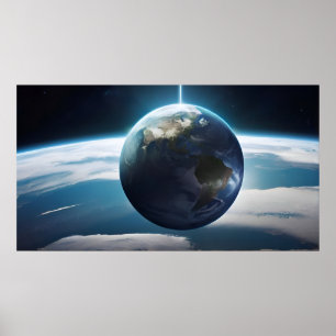 Der Planet Erde aus dem All Poster