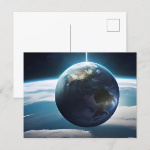 Der Planet Erde aus dem All Postkarte
