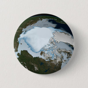 Der Planet Erde zeigt eine Eisdecke im Jahr 1980. Button