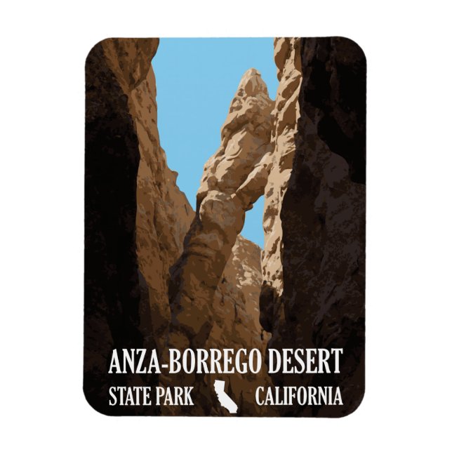 Der Platz - Anza-Borrego Wüste Staat Park Magnet (Vertikal)
