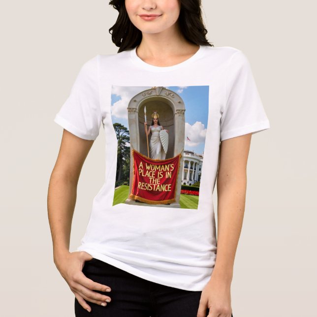 Der Platz einer Frau ist im T - Shirt der Widersta (Vorderseite)
