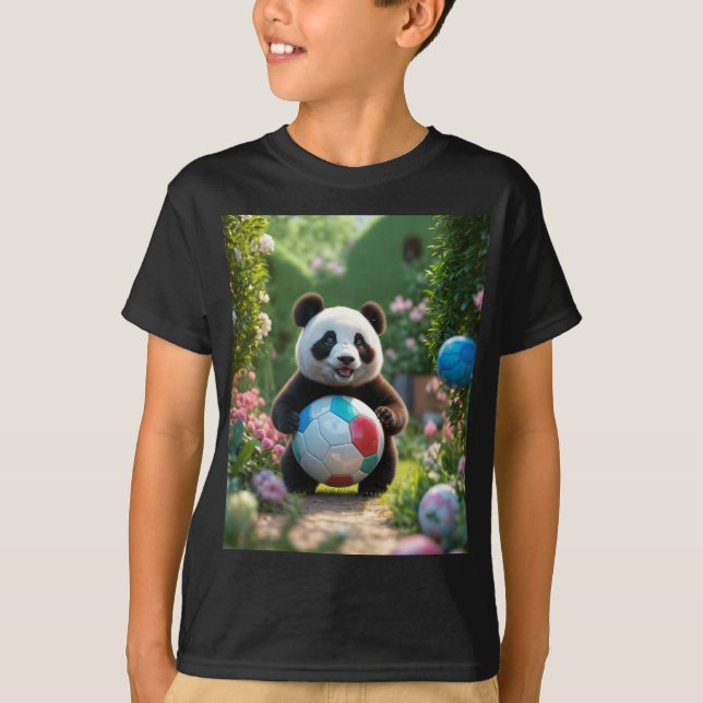 Der Playful Panda und der Ball T-Shirt (Vorderseite)