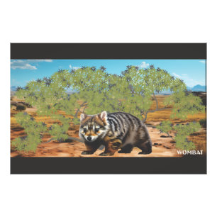 Der plumpe kuschelige Wombat Fotodruck
