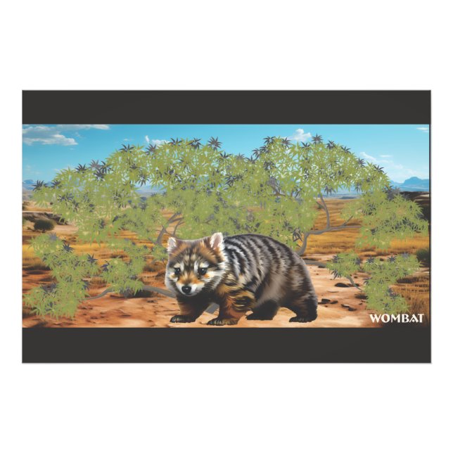 Der plumpe kuschelige Wombat Fotodruck (Vorne)