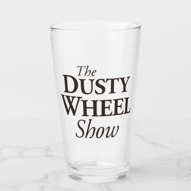 Der Podcast des Dusty Wheels: Bar Glass benennen Glas (Vorderseite)