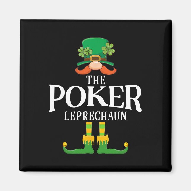 Der Poker Leprechaun St Patricks Day Matching  Magnet (Vorne)