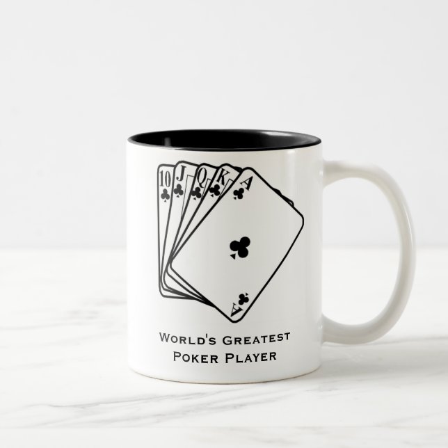 Der Poker-Spieler-Kaffee-Tasse der Welt bestste Zweifarbige Tasse (Rechts)