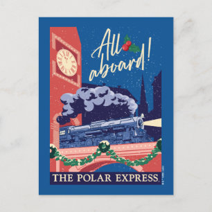 Der Polar Express - Alle Aboard! Feiertagspostkarte