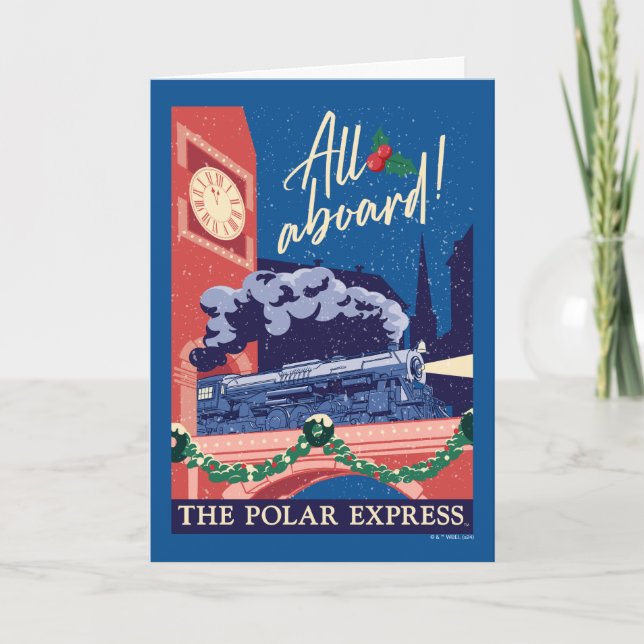 Der Polar Express - Alle auf dem Vormarsch! Feiertagskarte (Vorderseite)