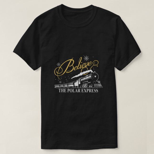Der Polar Express glauben Weihnachtsfamilie Pajama T-Shirt (Design vorne)