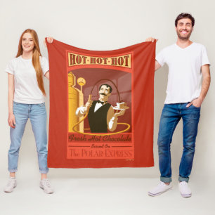 Der Polar Express Heiße Schokolade Vintage-Kunst Fleecedecke