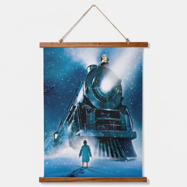 Der Polar Express Pajama Wandteppich Mit Holzrahmen (Vorderseite)