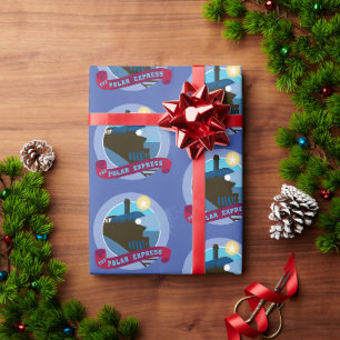 Der Polar Express Vintage-Zugabzeichen Geschenkpapier