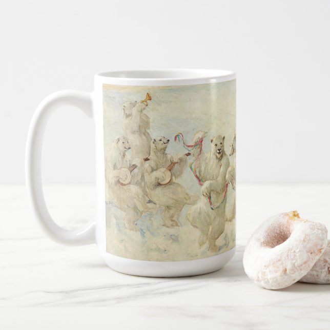 Der Polarbärentanz | Frederick Stuart Church Kaffeetasse (Mit Donut)