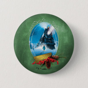 Der Polarexpress   Holiday Gerahmt Train Anreise Button