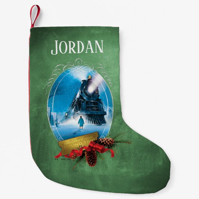 Der Polarexpress | Holiday Gerahmt Train Anreise Kleiner Weihnachtsstrumpf (Vorderseite)