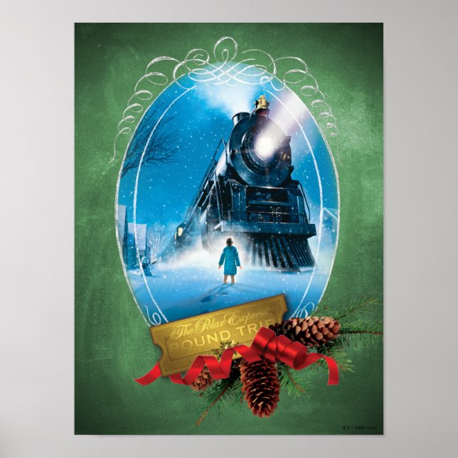 Der Polarexpress | Holiday Gerahmt Train Anreise Poster (Vorne)