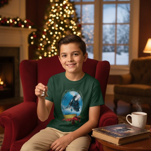 Der Polarexpress | Holiday Gerahmt Train Anreise T-Shirt (Von Creator hochgeladen)