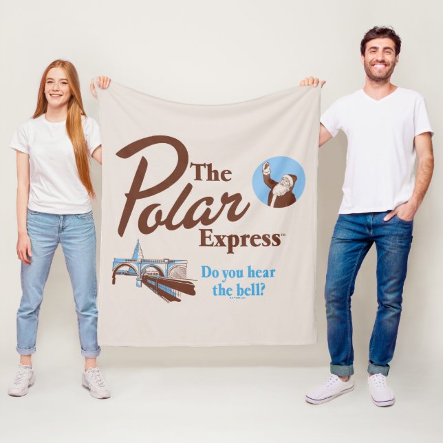 Der Polarexpress | "Hörst du die Glocke" Retro Fleecedecke (Beispiel)