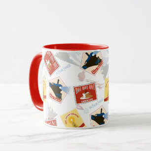 Der Polarexpress   Muster für Retro-Aufkleber Tasse