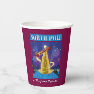 Der Polarexpress | North Pole Vintage Travel Art Pappbecher