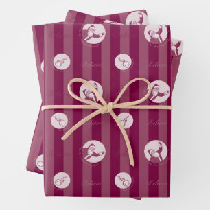 Der Polarexpress   Streifenmuster für den Weihnach Geschenkpapier Set