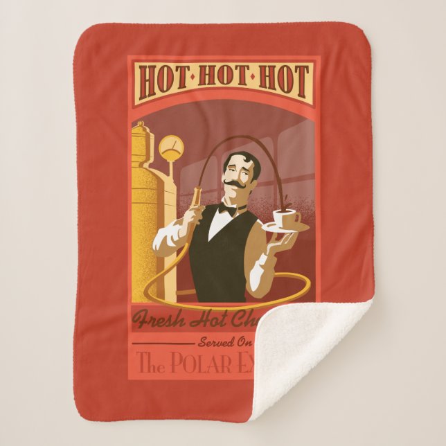 Der Polarexpress | Vintage Schokolade Sherpadecke (Vorderseite)