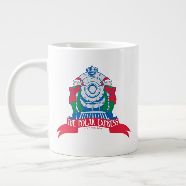 Der Polarexpress | Vom Zug Stehende Elfen Jumbo-Tasse (Links)