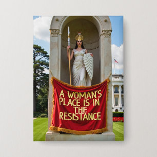 Der politische Knopf für den Frauenprotest Button