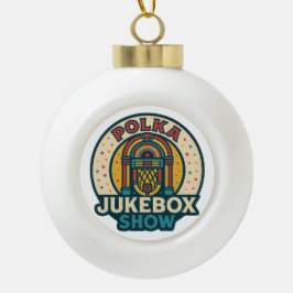 Der Polka Jukebox-Schneeflockenrahmen-Ornament Keramik Kugel-Ornament