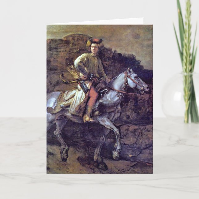 Der polnische Reiter durch Rembrandt Van Rijn Karte (Vorderseite)